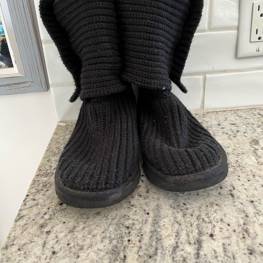 UGG Black Knit Boots